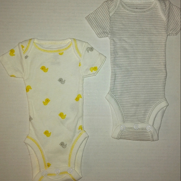 Brand New★Precious Firsts by Carter's★Preemie Girl/Boy 2 Pack Bodysuits★ - Picture 5 of 7